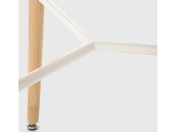 Mesa alta de diseño escandinavo de madera 60x60 redonda de madera Shrub - Blanco