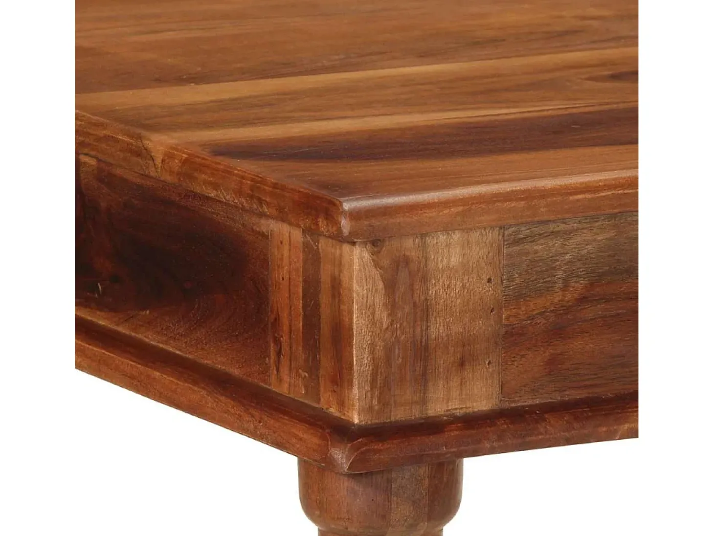 Mesa alta de madera maciza de acacia 120x60x107 cm