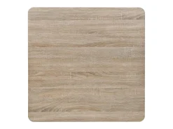 Mesa alta estilo bar/bistro MDF y acero cuadrada 80 x 80 cm roble beige 0902108