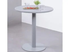 Mesa alta industrial de acero de 76cm de altura - Brandon - Gris