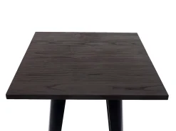 Mesa alta MCW-A73 con tablero de madera incluido, negro