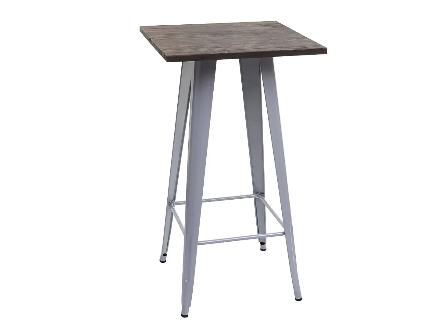 Mesa alta MCW-A73 con tablero de madera incluido, gris