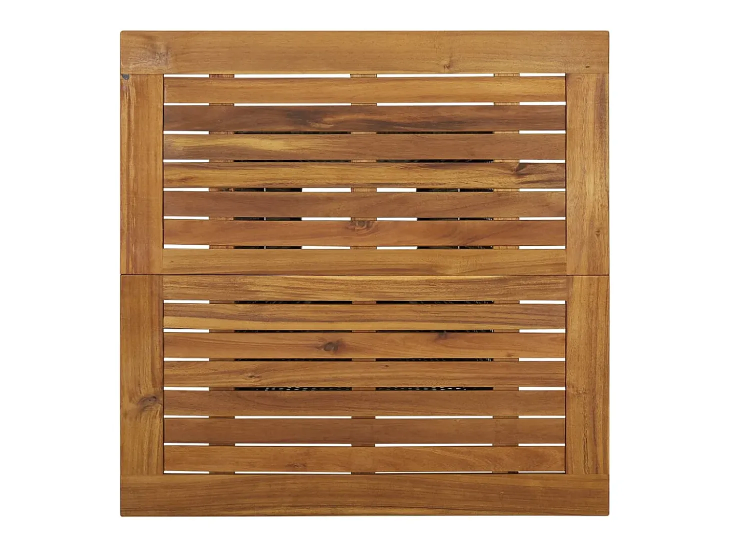 Mesa alta ratán sintético y madera de acacia gris 80x80x110 cm ES892591