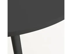 Mesa alta redonda en madera negra y patas de acero negro Tulipa 60 cm