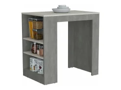 Mesa Auxiliar de cocina Portree en melamina con 2 estantes , 91.18 cm X 92 cm X 58.9 cm , Blanco