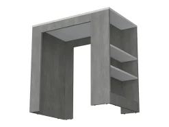 Mesa Auxiliar de cocina Portree en melamina con 2 estantes , 91.18 cm X 92 cm X 58.9 cm , Blanco