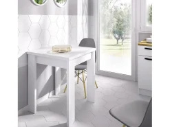 Mesa auxiliar extensible Bok blanco 79,2x67,1-134x67,1 cm