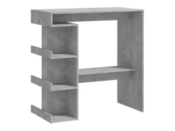 Mesa bar almacenaje contrachapada gris hormigón 100x50x101,5 cm