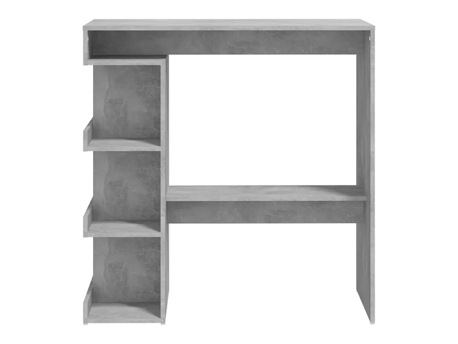 Mesa bar almacenaje contrachapada gris hormigón 100x50x101,5 cm ES695107