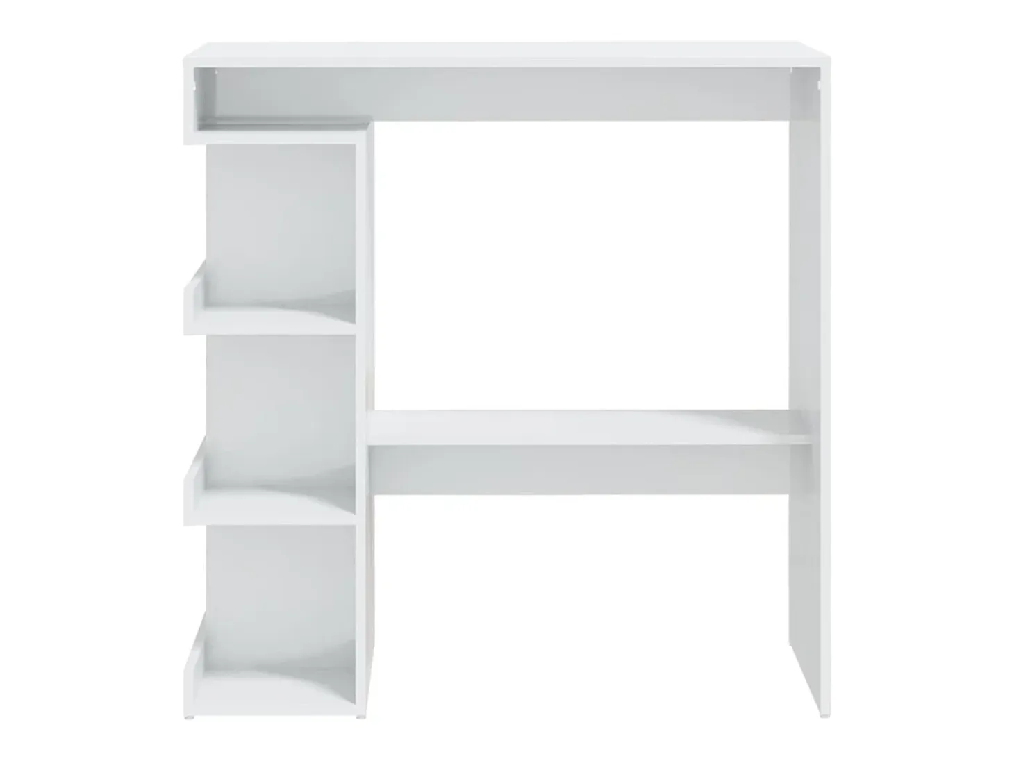 Mesa bar con estante aglomerado blanco brillo 100x50x101,5 cm ES774778