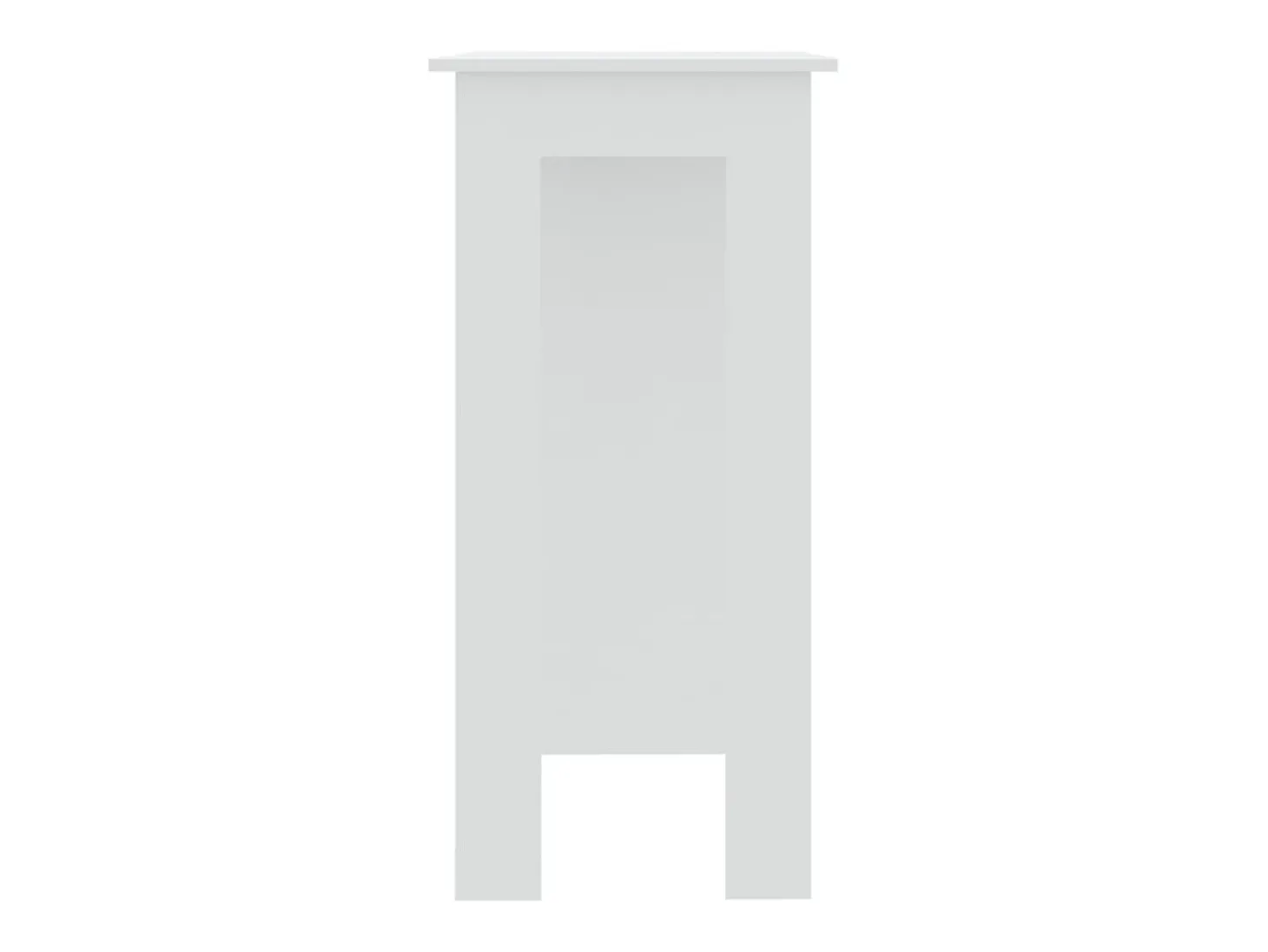Mesa bar con estante madera contrachapada blanco 102x50x103,5cm