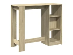 Mesa bar con estante madera roble Sonoma 124x46x103,5 cm