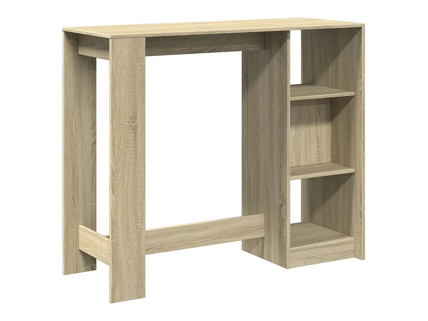 Mesa bar con estante madera roble Sonoma 124x46x103,5 cm