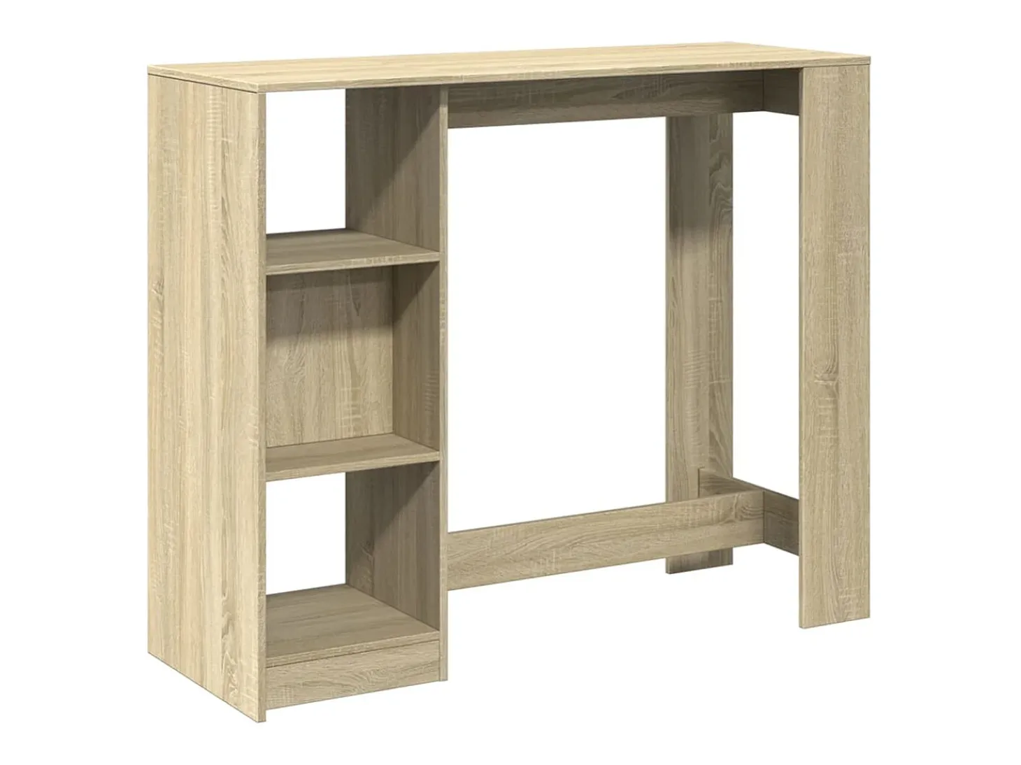 Mesa bar con estante madera roble Sonoma 124x46x103,5 cm