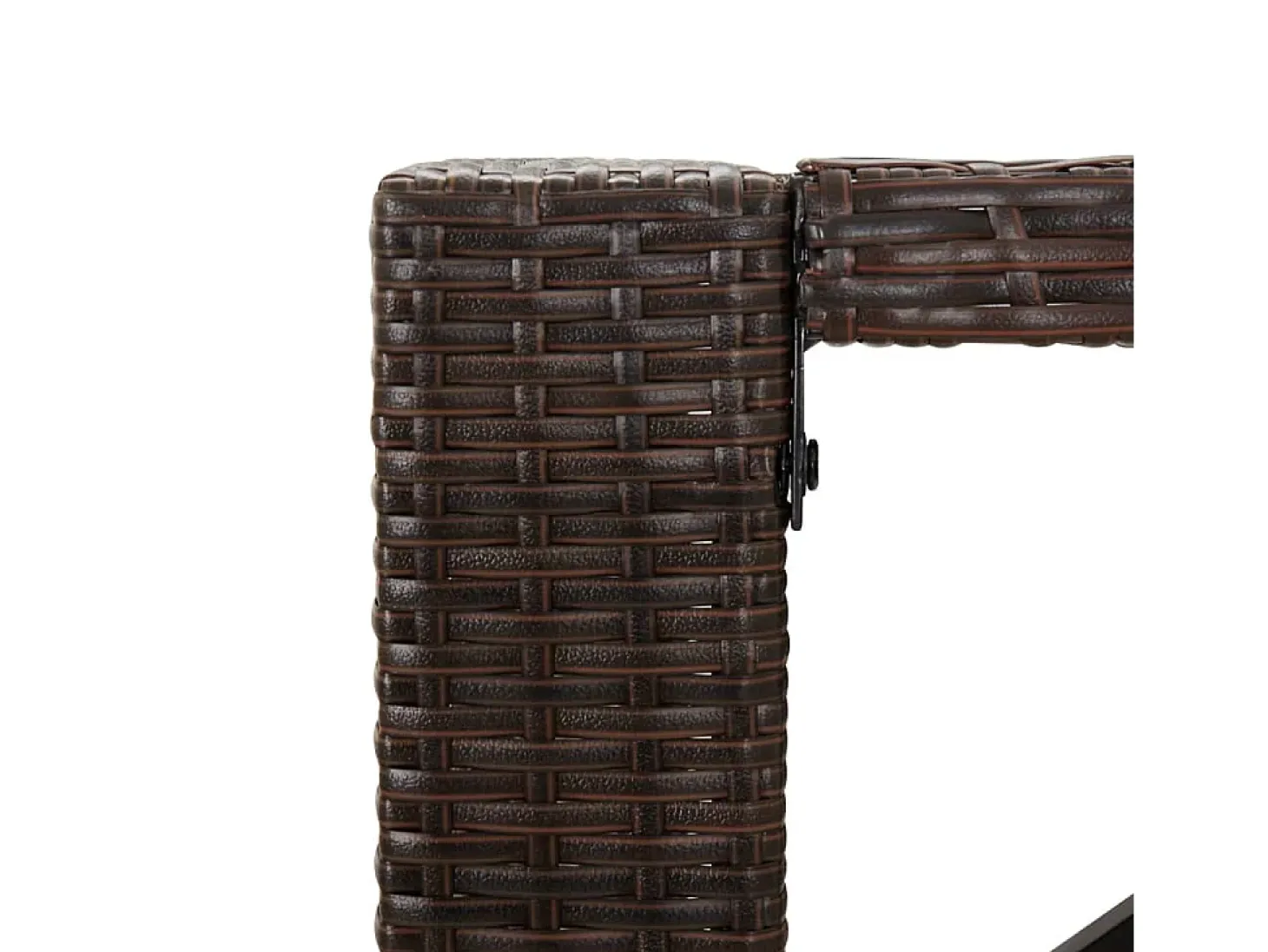 Mesa bar con superficie cristal ratán PE marrón 105x80x110 cm ES742845