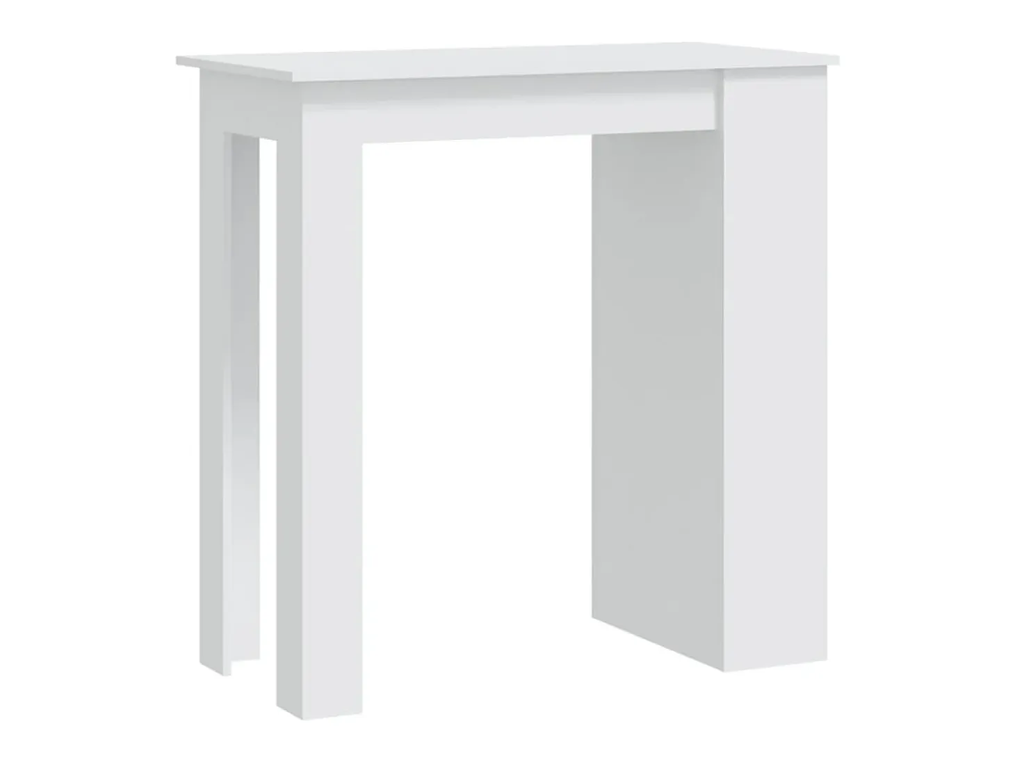 Mesa bar estante almacenaje contrachapada blanco 102x50x103,5cm