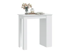 Mesa bar estante almacenaje contrachapada blanco 102x50x103,5cm