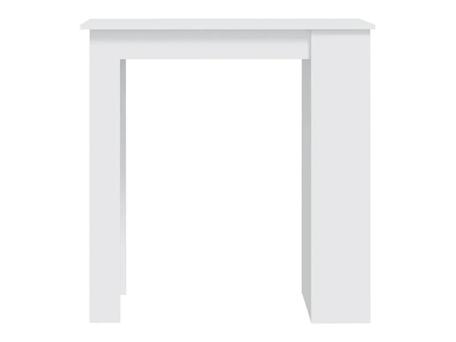 Mesa bar estante almacenaje contrachapada blanco 102x50x103,5cm
