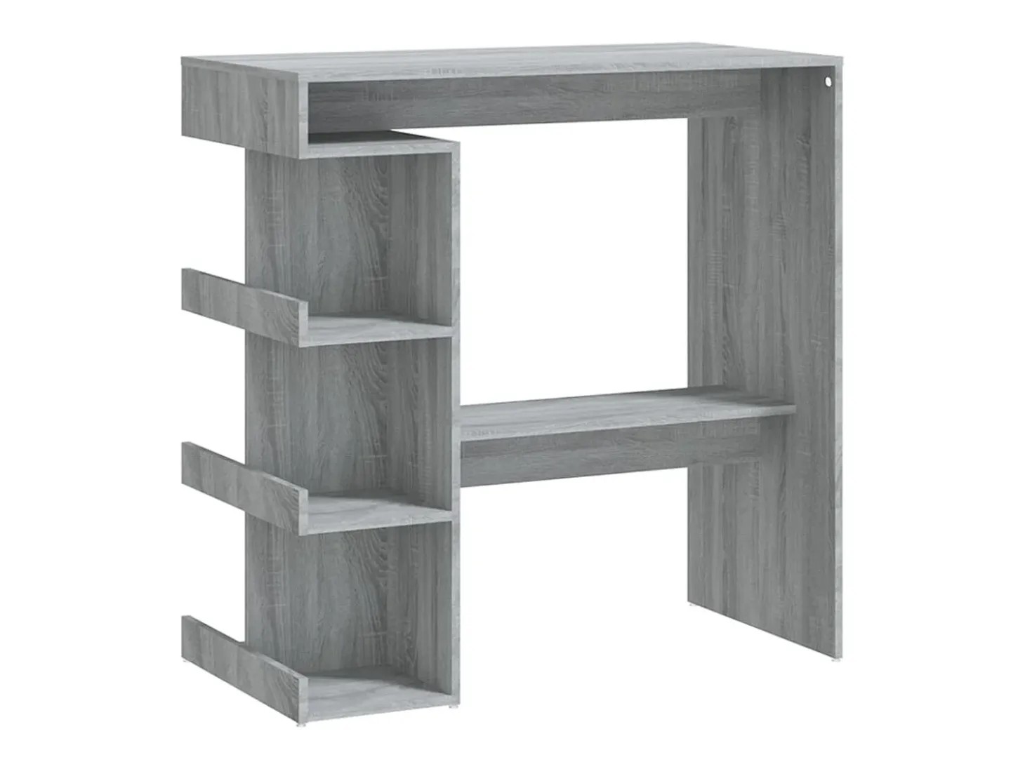 Mesa bar estante almacenaje gris Sonoma 100x50x101,5 cm