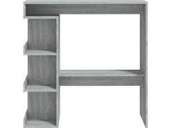Mesa bar estante almacenaje gris Sonoma 100x50x101,5 cm