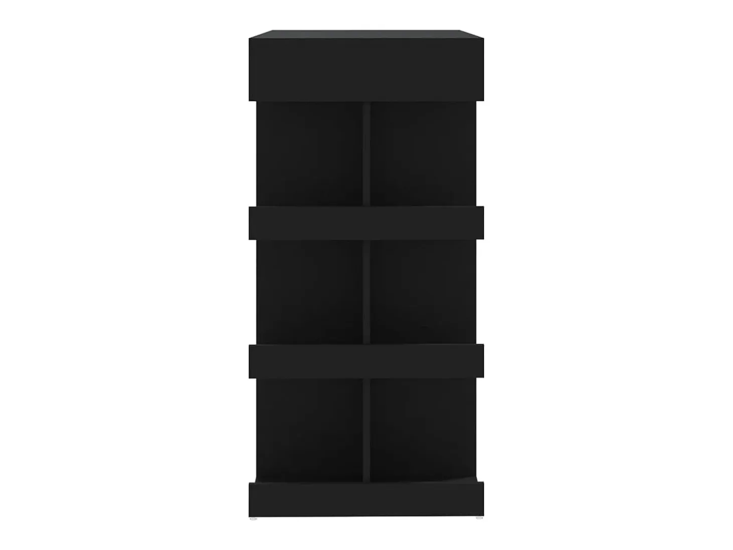 Mesa bar estante almacenaje contrachapada negro 100x50x101,5 cm