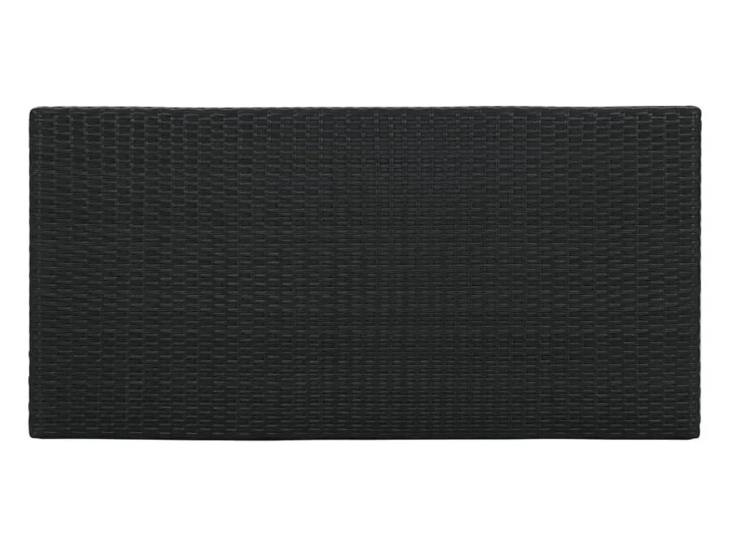 Mesa bar estante almacenaje 120x60x110cm ratán sintético negro ES372050