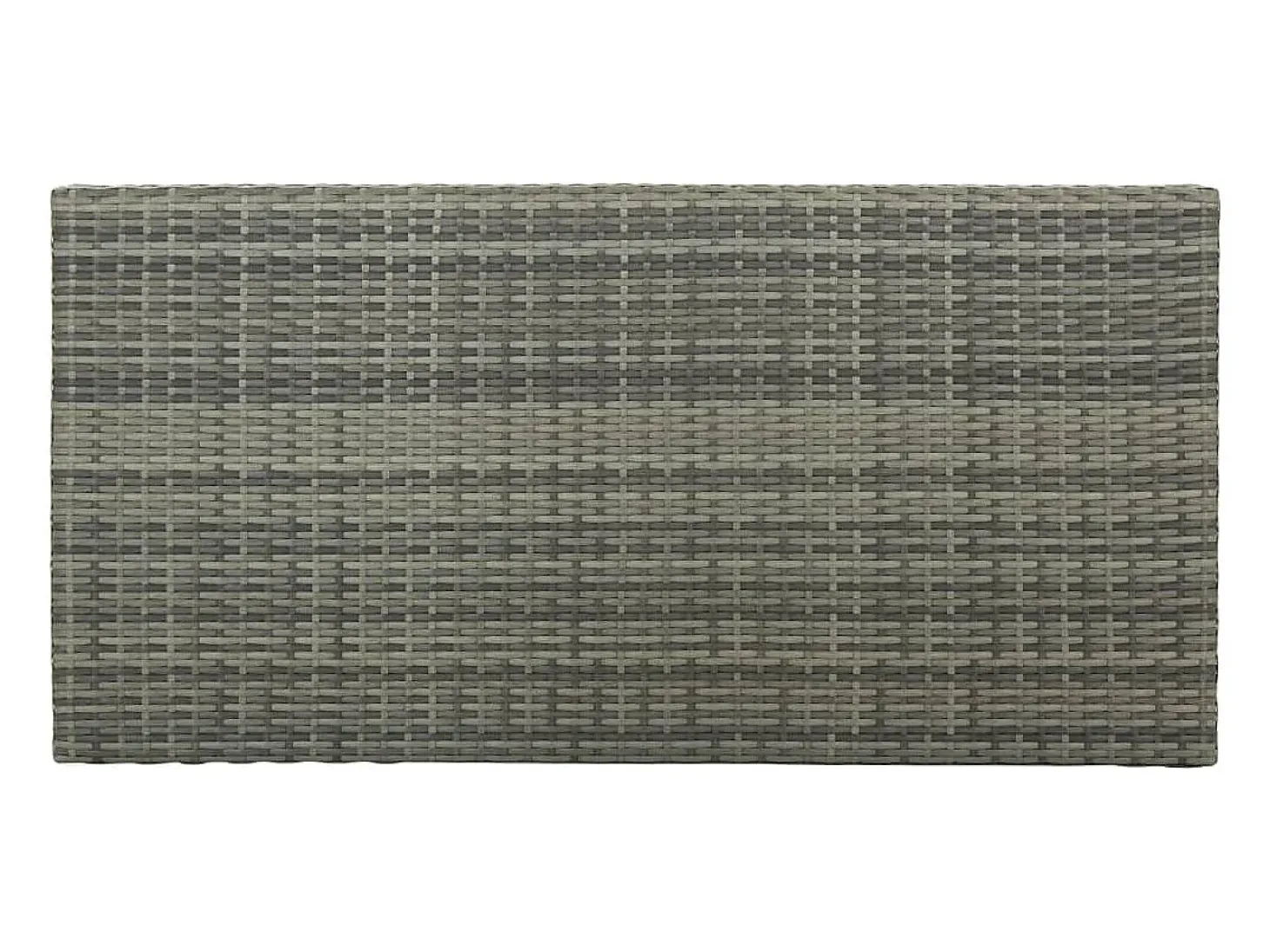 Mesa bar estante almacenaje 120x60x110cm ratán sintético gris