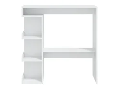 Mesa bar estante almacenaje contrachapada blanco 100x50x101,5cm