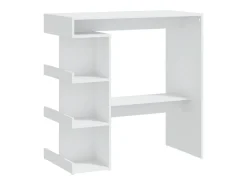 Mesa bar estante almacenaje contrachapada blanco 100x50x101,5cm ES529051