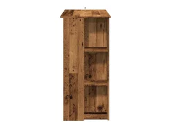 Mesa bar y estante madera ingeniería envejecida 102x50x103,5cm