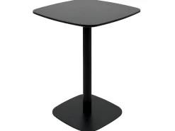 Mesa bistró de cocina, altura 75 cm, tablero de 60x60 cm, para 1-2 personas, base de metal SILA (negro)