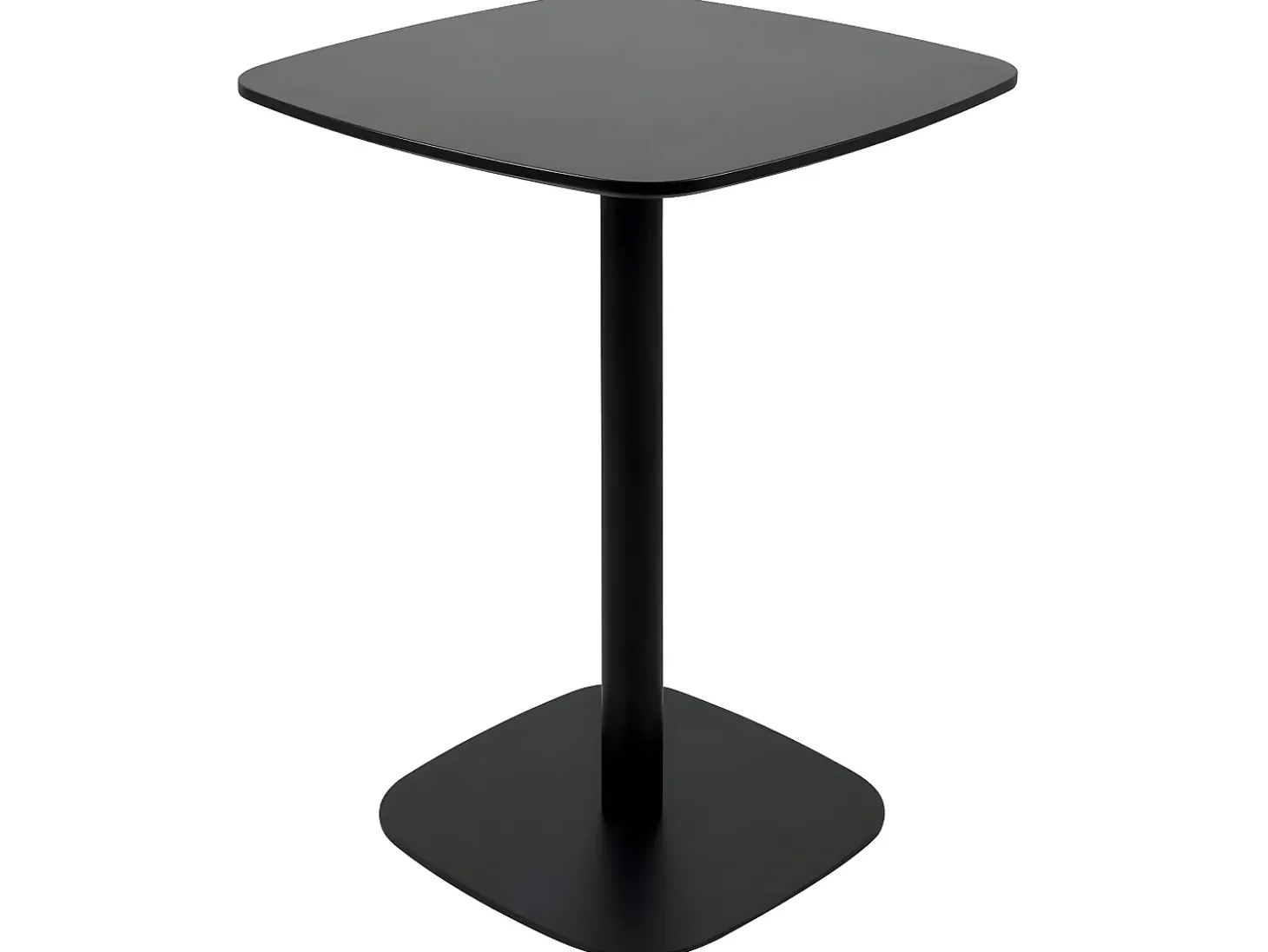 Mesa bistró de cocina, altura 75 cm, tablero de 60x60 cm, para 1-2 personas, base de metal SILA (negro)