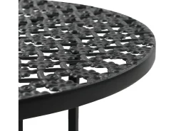 Mesa bistró de metal negra 40x70 cm ES416616