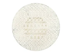 Mesa bistró estilo vintage metal redonda 40x70 cm blanca