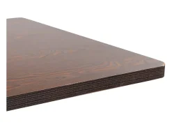 Mesa bistró MDF marrón oscuro 80x80 cm
