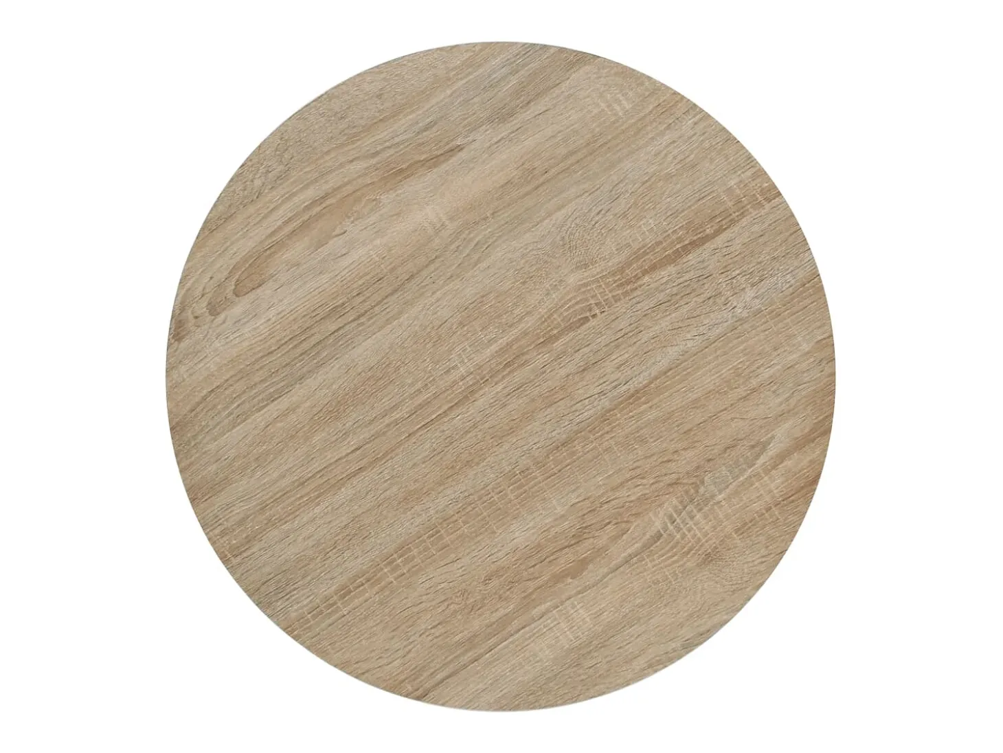 Mesa bistro de MDF y acero Redonda 60 x 75 cm Color roble