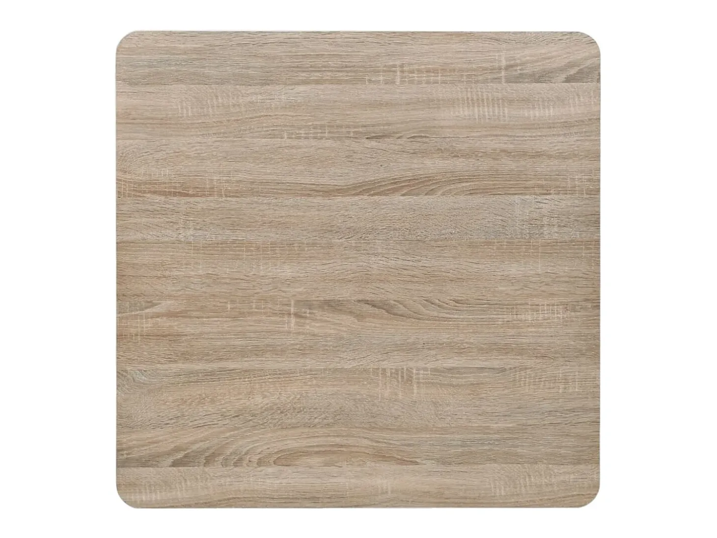 Mesa bistro de MDF y acero Cuadrada 80x80x75 cm Color roble