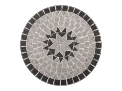 Mesa bistro de mosaico cerámica gris 61 cm ES522912