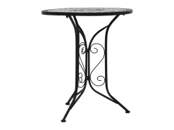 Mesa bistro de mosaico cerámica gris 61 cm ES522912