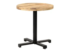 Mesa bistro redonda Ø70x75 cm Madera de mango en bruto