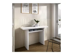 Mesa cocina Rala extensible acabado Blanco 77.3/ 75.4CM(Alto) 110.6 CM(Ancho)33/66CM(Fondo