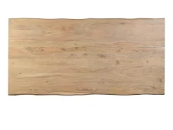 Mesa comedor en madera acacia natural y patas de metal negro