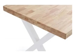 Mesa comedor fija X-Loft roble Nordish/blanco 76x80x140 cm Adec