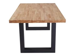 Mesa comedor Lis roble nordish/negro industrial 160x100x75 cm