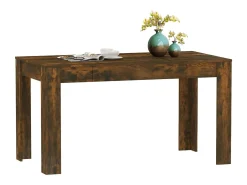 Mesa comedor madera contrachapada roble ahumado 140x74,5x76 cm