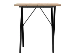 Mesa comedor marco X madera maciza pino y hierro 70x70x75,5 cm
