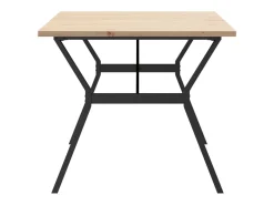 Mesa comedor marco Y madera maciza pino y hierro 180x90x75,5 cm ES604060
