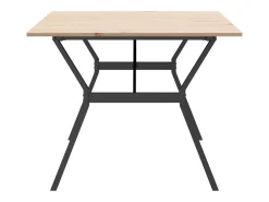 Mesa comedor marco Y madera maciza pino y hierro 200x100x75 cm
