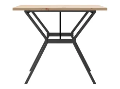 Mesa comedor marco Y madera maciza pino y hierro 90x90x75,5 cm ES147802