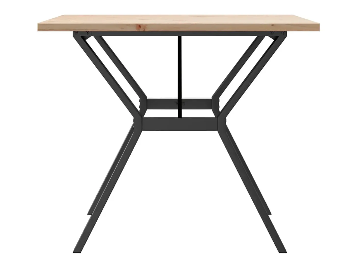 Mesa comedor marco Y madera maciza pino y hierro 90x90x75,5 cm ES147802